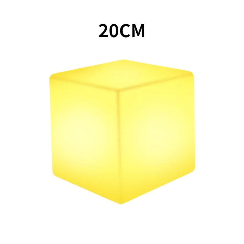 LED Light-emitting Cube Multicolored Remote Control Garden Landscape Decoration Lawn Lamp Activity Square Light-emitting Stool