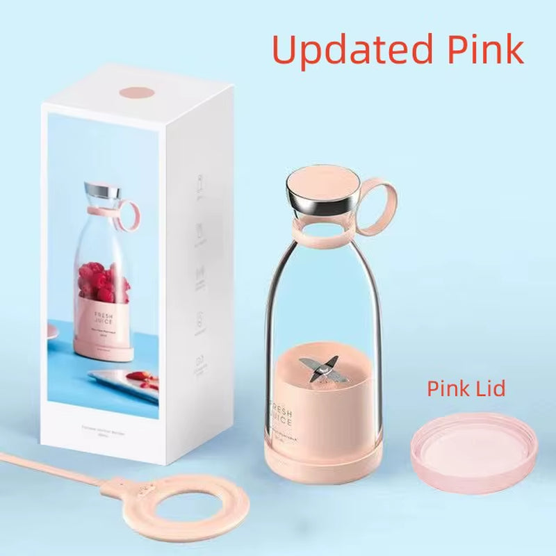 Portable Blender Juicer 350ML Mixeur Wireless Rechargeable Mini USB Juicer Cup Fruit Mixer Travel Bottle Smoothie Extractor