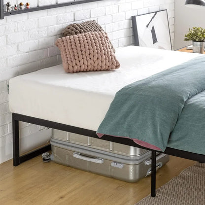 Metal Platform Bed Frame, Mattress Foundation with Steel Slat Support, No Box Spring Needed, Easy Assembly, King Bed Frame