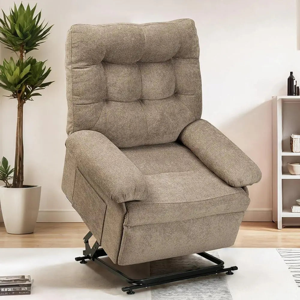 Triple Motor Electric Lift Recliner Chair Elderly Adjustable Backrest Footrest Infinite Position Mobility Support with Side