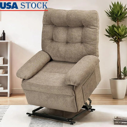 Triple Motor Electric Lift Recliner Chair Elderly Adjustable Backrest Footrest Infinite Position Mobility Support with Side