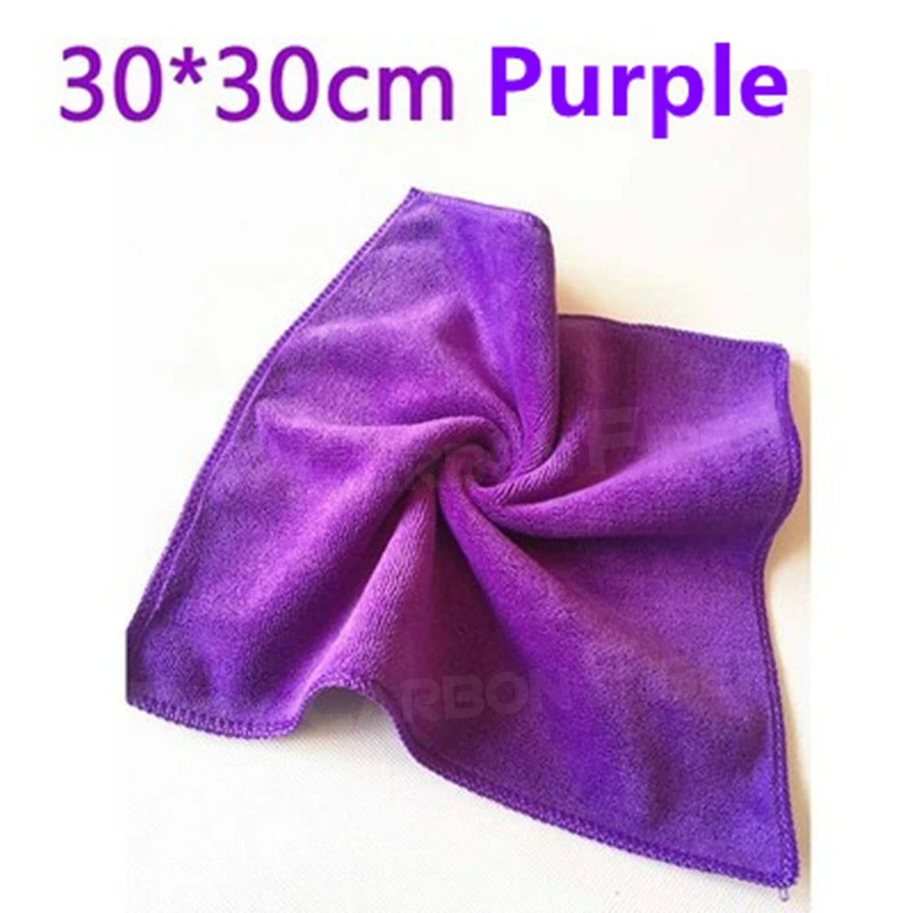 30X30Cm Car Wash Microfiber Towel Car Cleaning Drying Cloth Hemming Car Care Cloth Detailing Car Wash Towel for Car