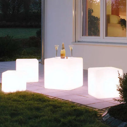 LED Light-emitting Cube Multicolored Remote Control Garden Landscape Decoration Lawn Lamp Activity Square Light-emitting Stool