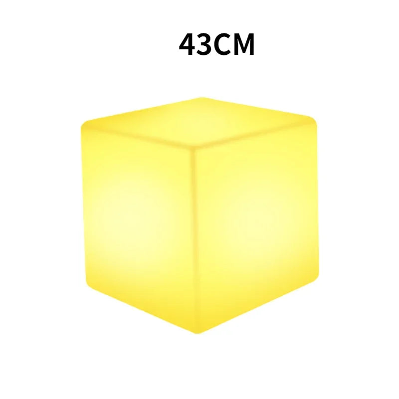 LED Light-emitting Cube Multicolored Remote Control Garden Landscape Decoration Lawn Lamp Activity Square Light-emitting Stool