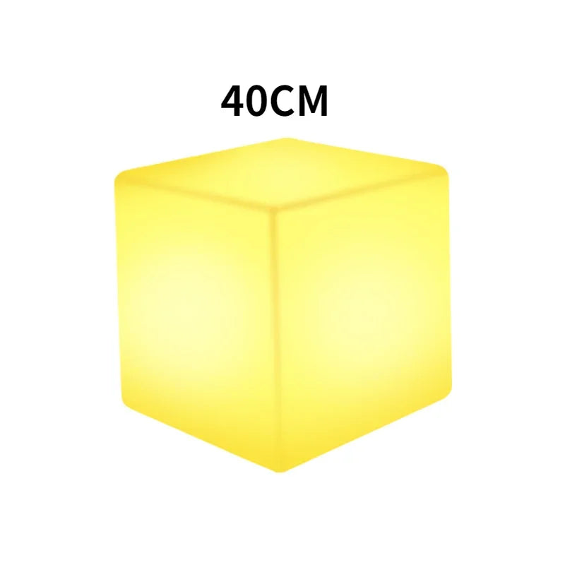 LED Light-emitting Cube Multicolored Remote Control Garden Landscape Decoration Lawn Lamp Activity Square Light-emitting Stool