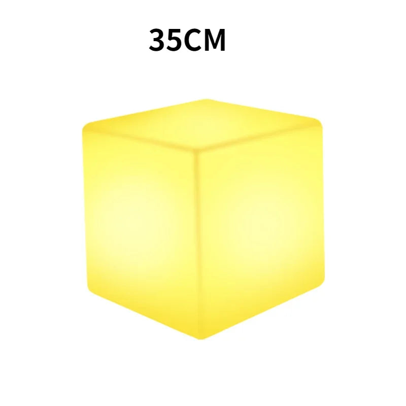 LED Light-emitting Cube Multicolored Remote Control Garden Landscape Decoration Lawn Lamp Activity Square Light-emitting Stool