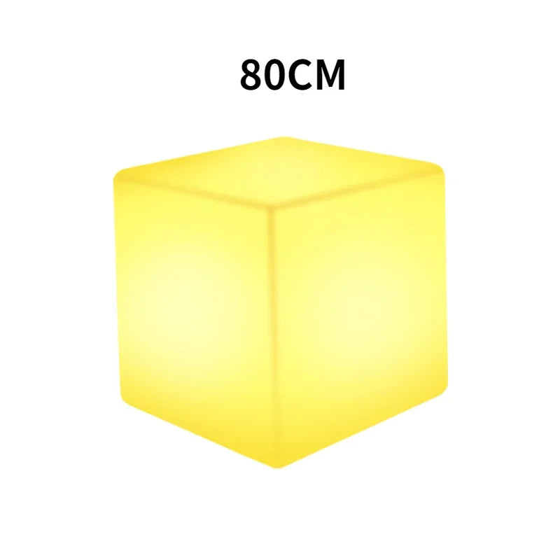 LED Light-emitting Cube Multicolored Remote Control Garden Landscape Decoration Lawn Lamp Activity Square Light-emitting Stool